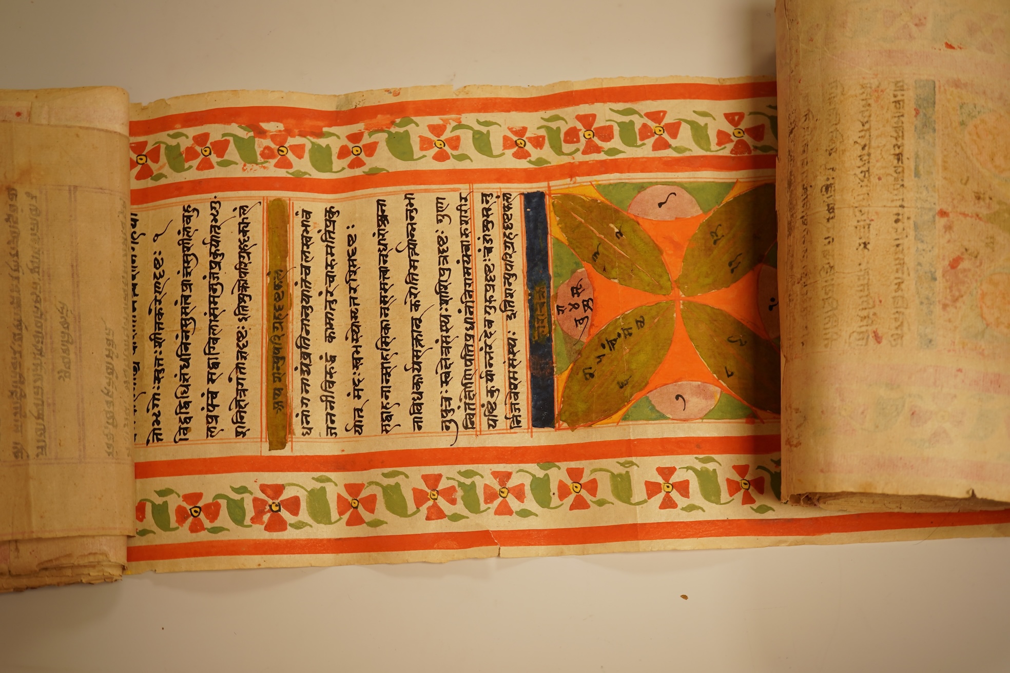 A collection of 18th/19th century Sanskrit and Hindi scroll documents